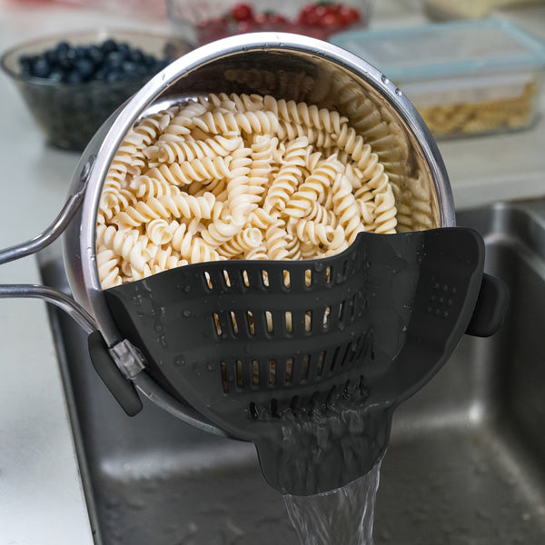 StrainLock™ - Easier Straining, Less Dishes