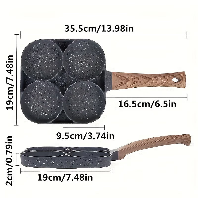 4-Hole Nonstick Iron Frying Pan +FREE GIFT!
