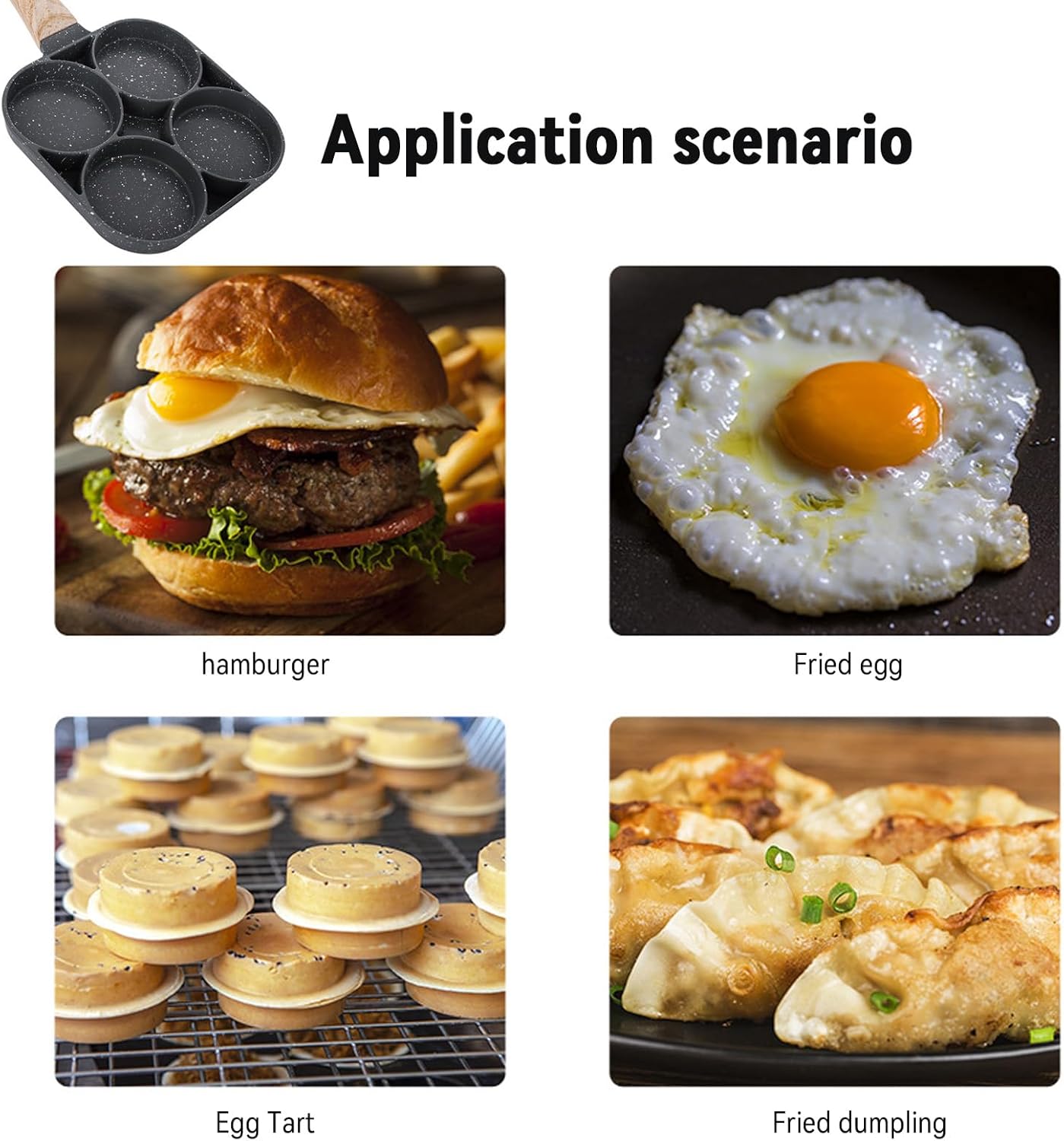 4-Hole Nonstick Iron Frying Pan +FREE GIFT!