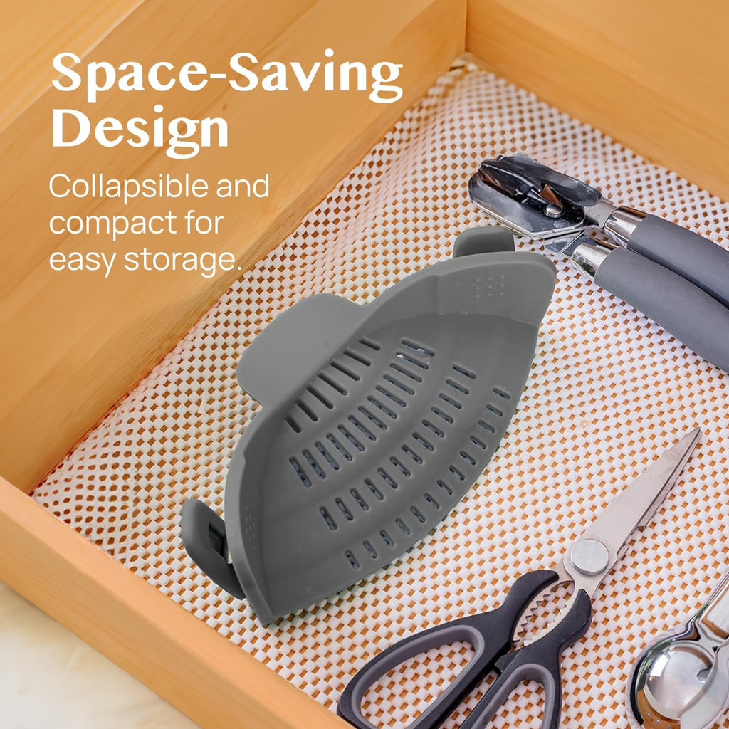 2Pc StrainLock™ - Easier Straining, Less Dishes