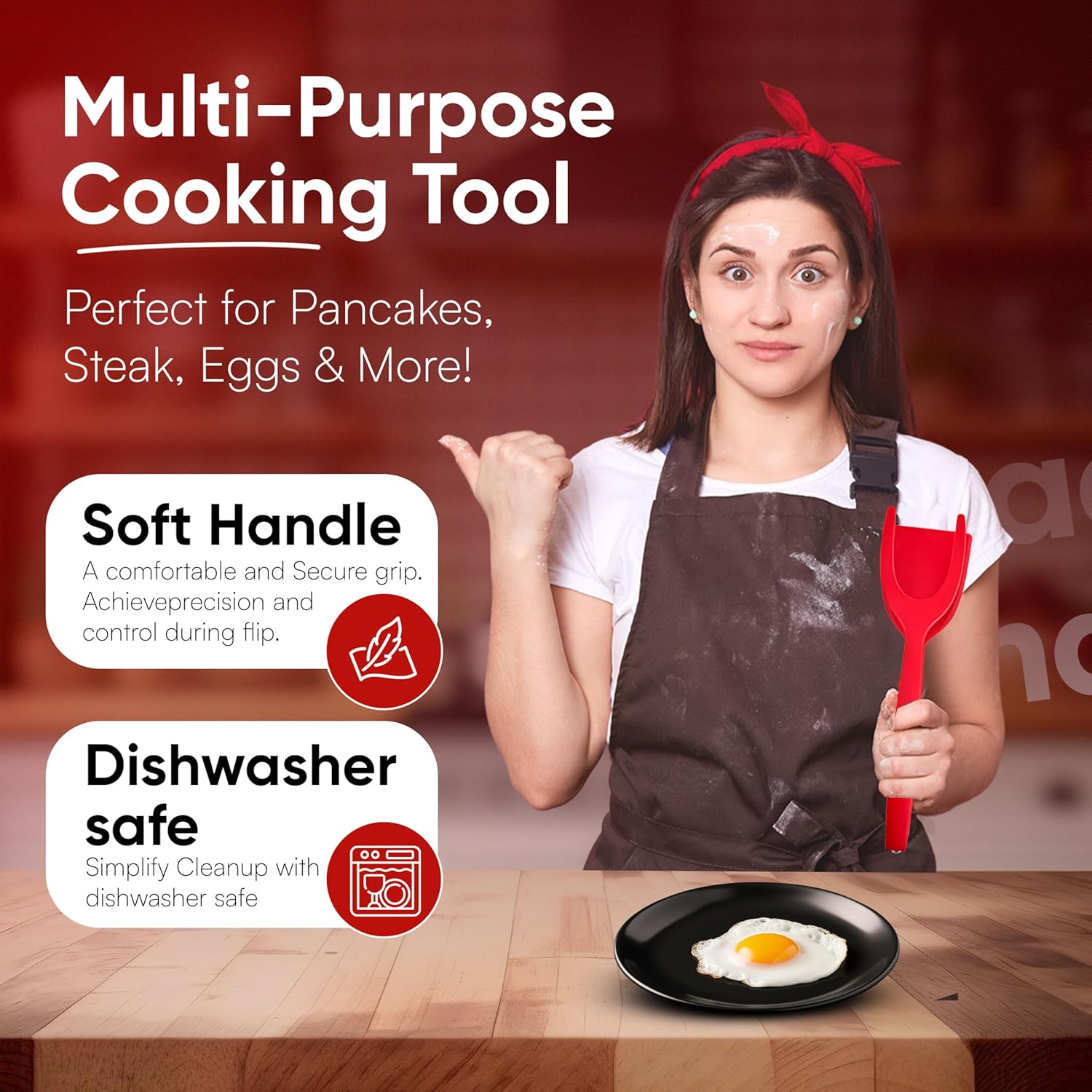 2PC 2-in-1 Egglock™ Spatula - Perfect Eggs Every Time! (+Free Gift)