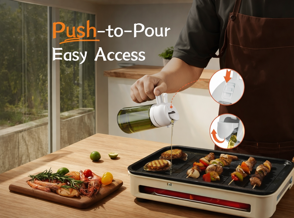 2Pc 470ml Dark Glass Oil Sprayer & Dispenser