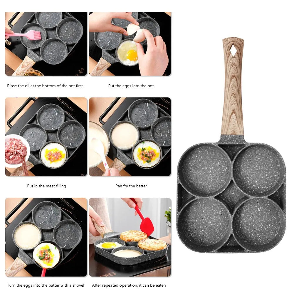 4-Hole Nonstick Iron Frying Pan +FREE GIFT!