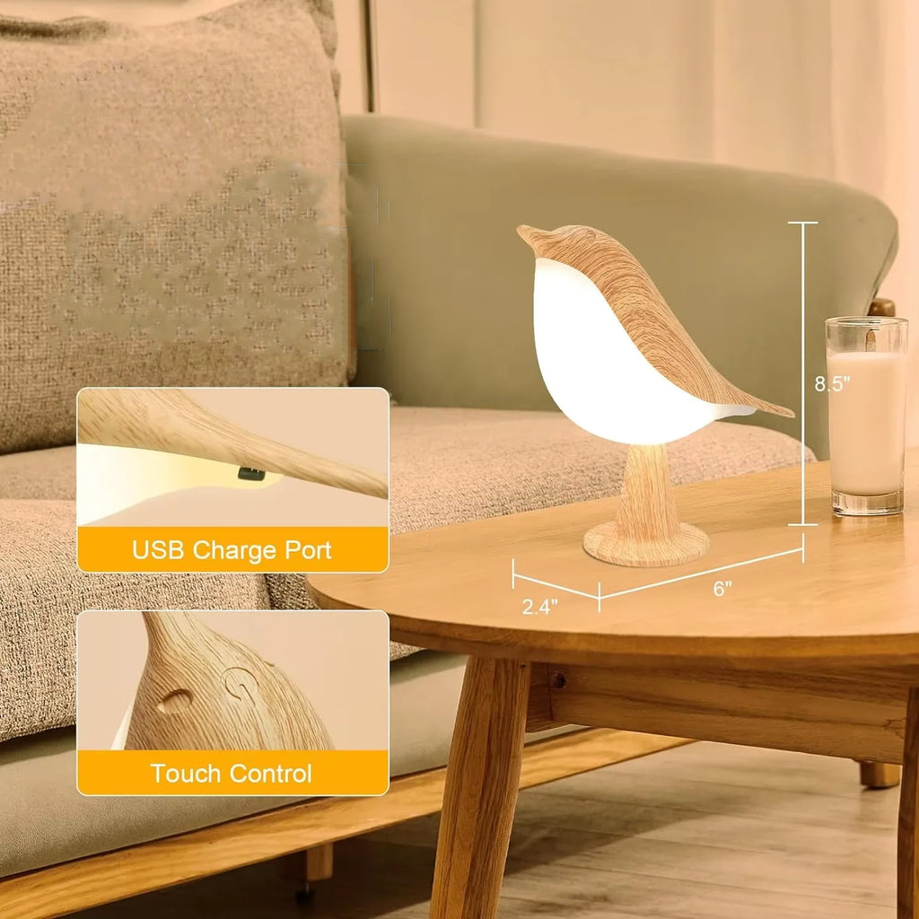 LED Touch-Control Bird Lamp