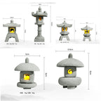 Mini Pagoda Lantern Light Garden Statue