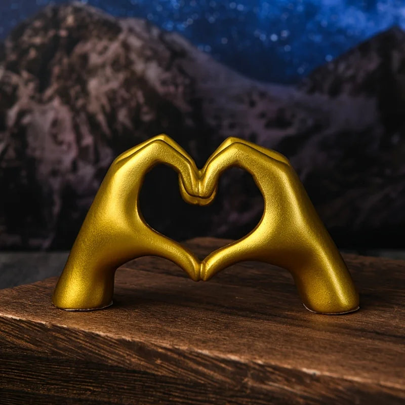 Gold Heart Hands