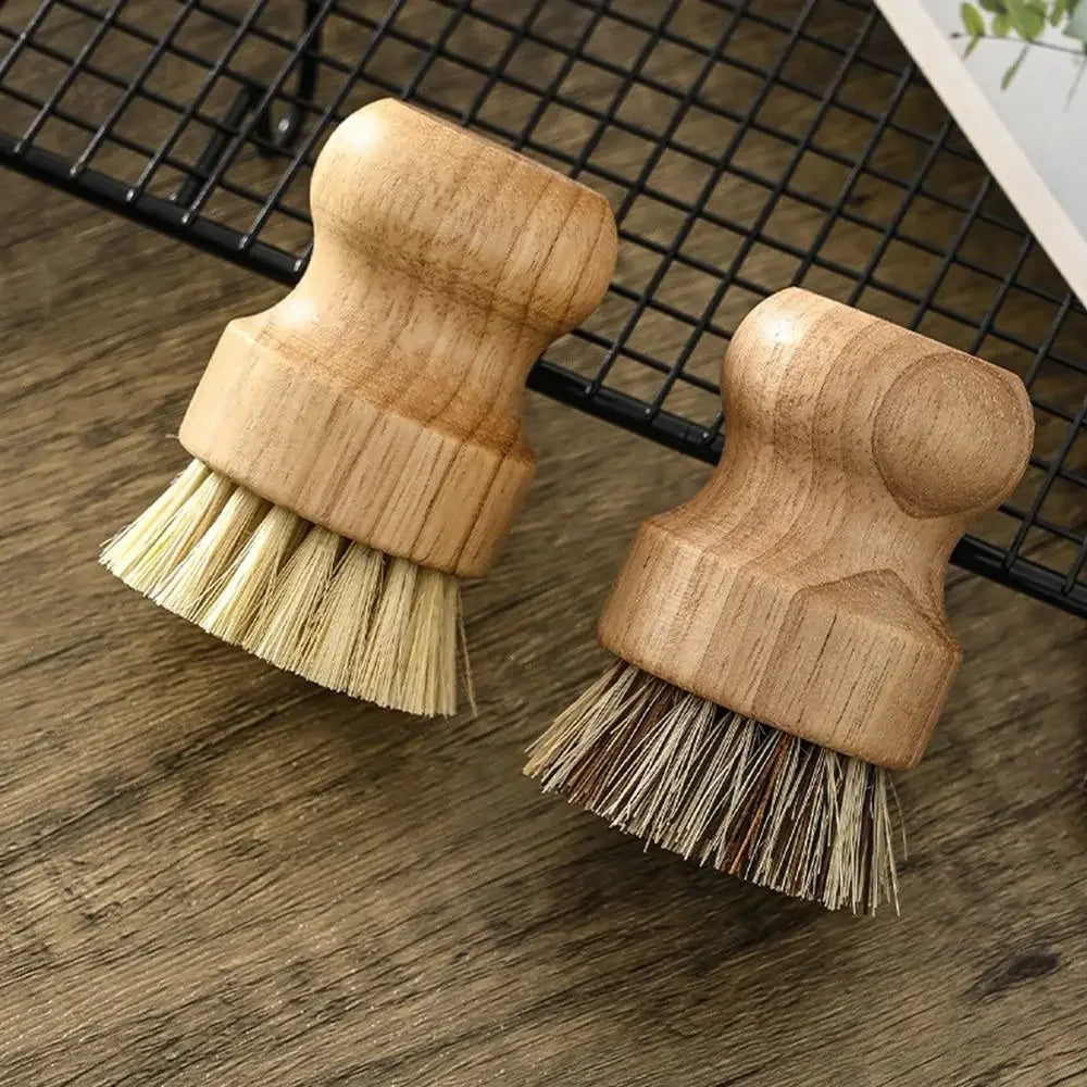 2-Pcs Set Kitchen Wooden Scrubber