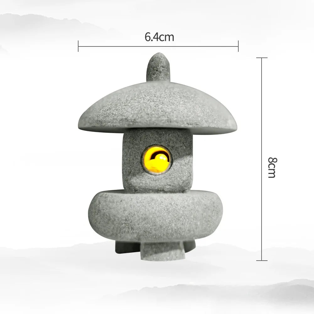 Mini Pagoda Lantern Light Garden Statue