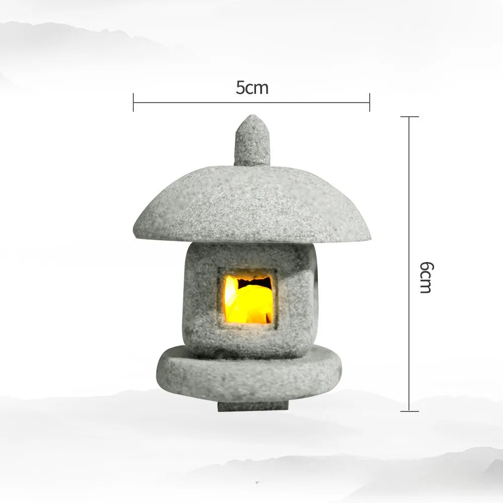 Mini Pagoda Lantern Light Garden Statue