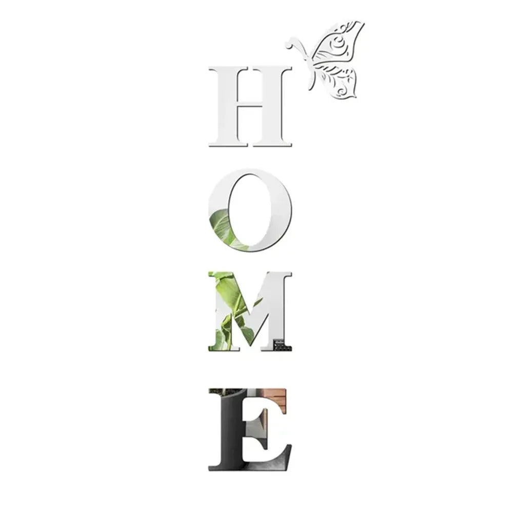 Home Logo 3D Wall Mirror